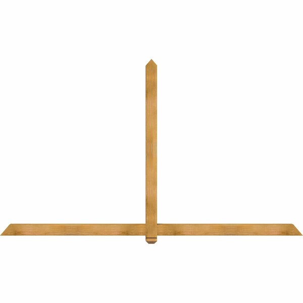 Ekena Millwork Eugene Rough Sawn Timber Gable Bracket, Western Red Cedar, 108"W x 63"H x 4"D x 4"F, 14/12 Pitch GBW108X63X0404EUG00RWR - main